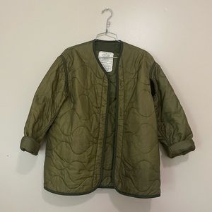 Vintage quilted military liner jacket
